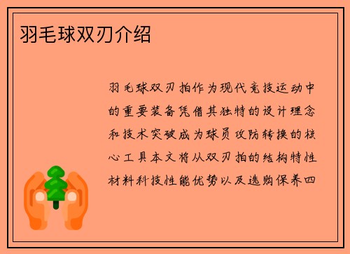 羽毛球双刃介绍